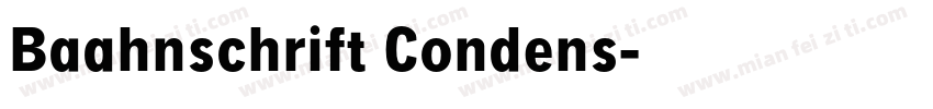 Baahnschrift Condens字体转换